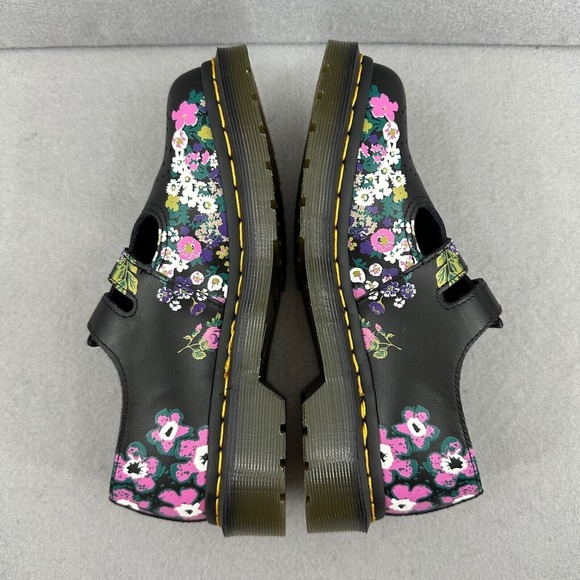 Dr. Martens 8065 Mary Jane Floral Leather Shoes Comfortable Black Size US 5 NWOT - Picture 10 of 16
